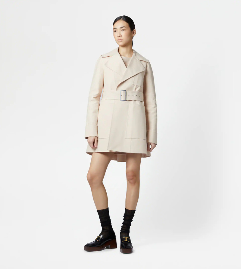 Tod's TRENCH COAT IN COTTON - BEIGE outlook