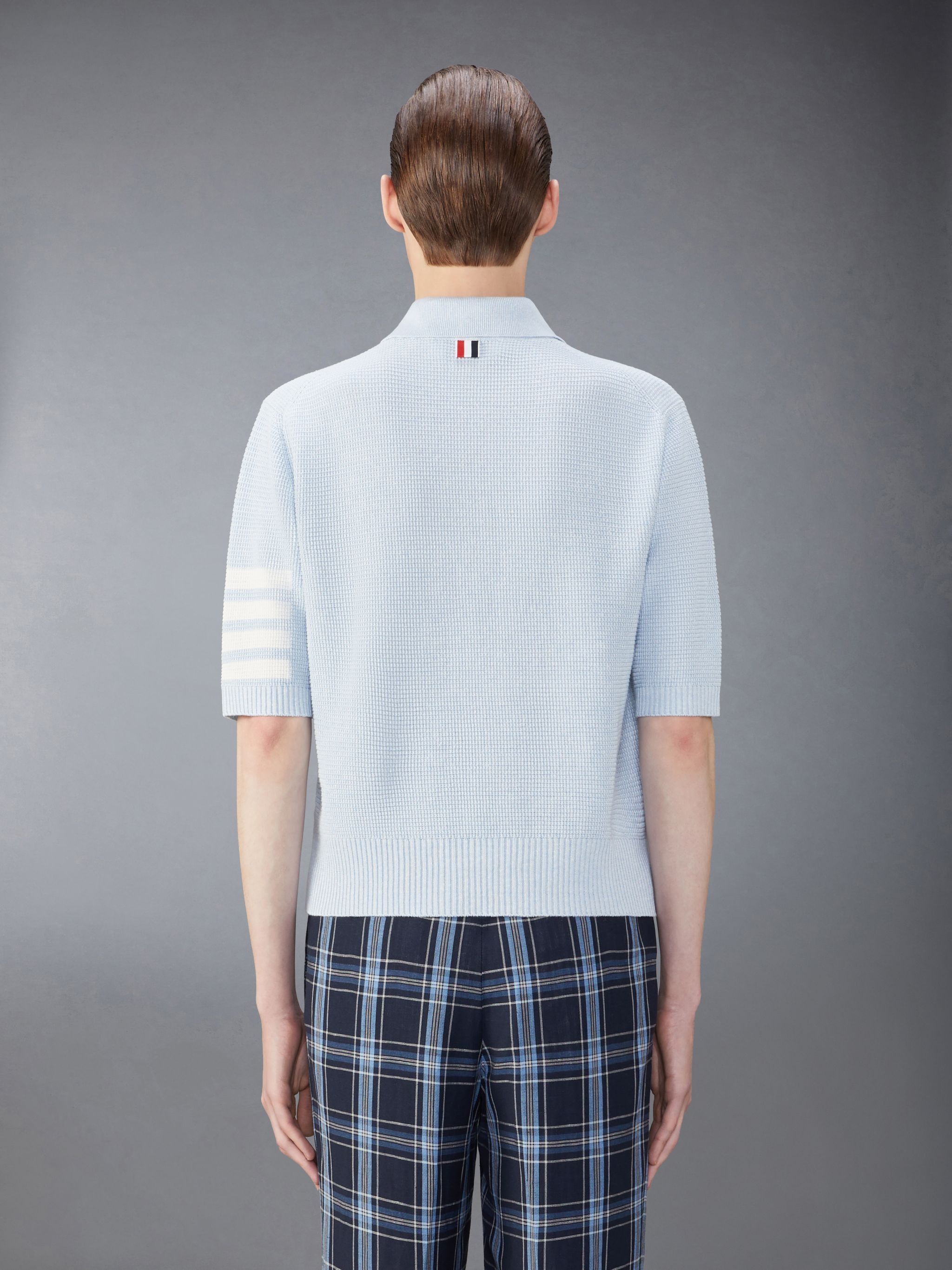 4-Bar waffle-knit polo shirt - 2
