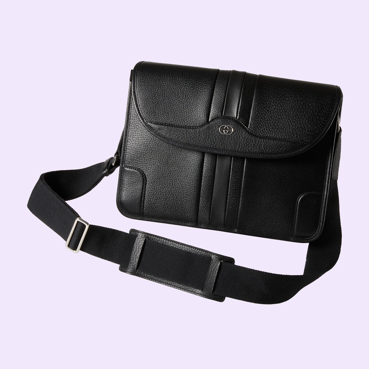 Crossbody messenger bag with Interlocking G - 4
