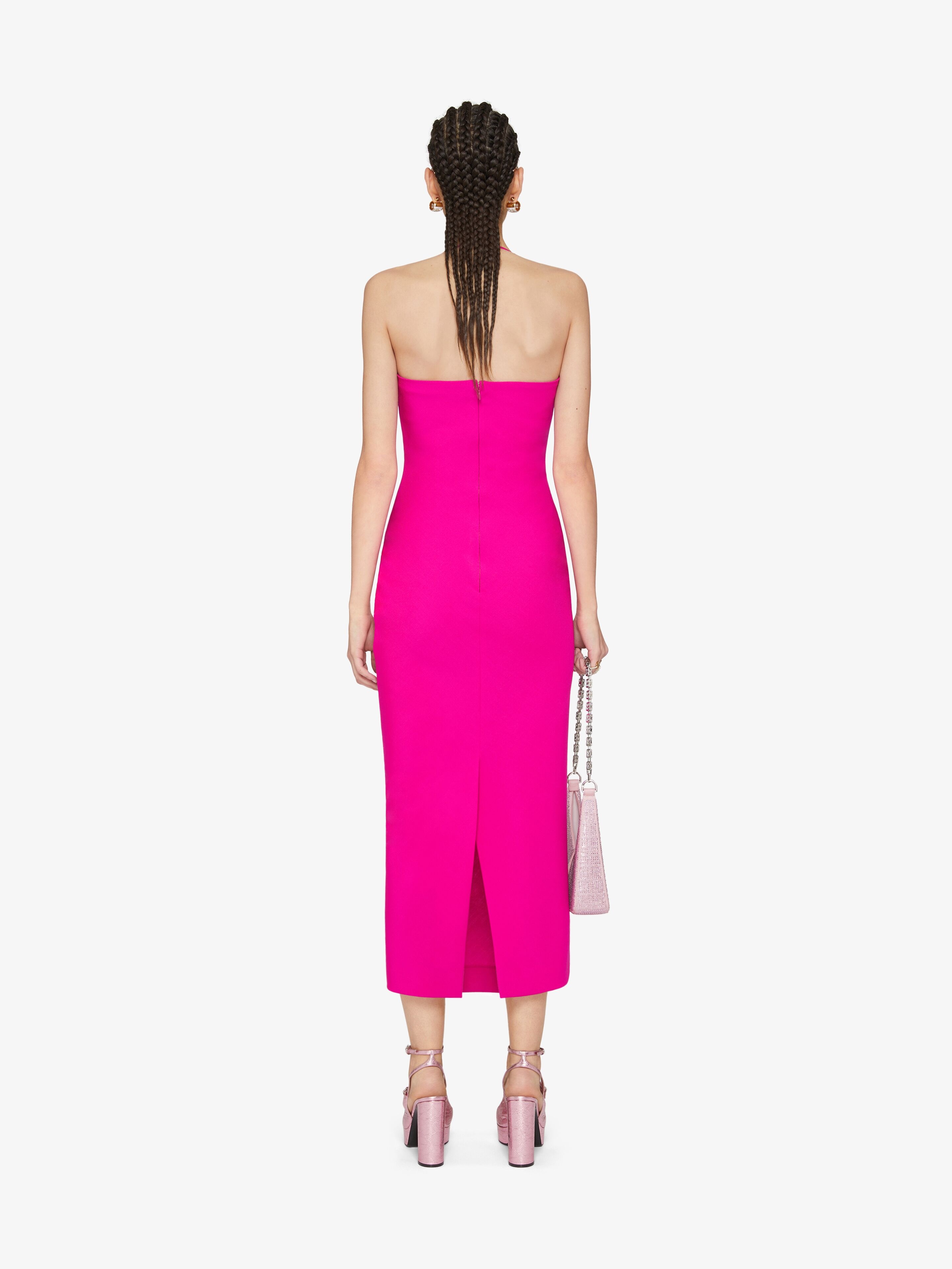 DRESS IN WOOL WITH PLUNGING NECKLINE - 4