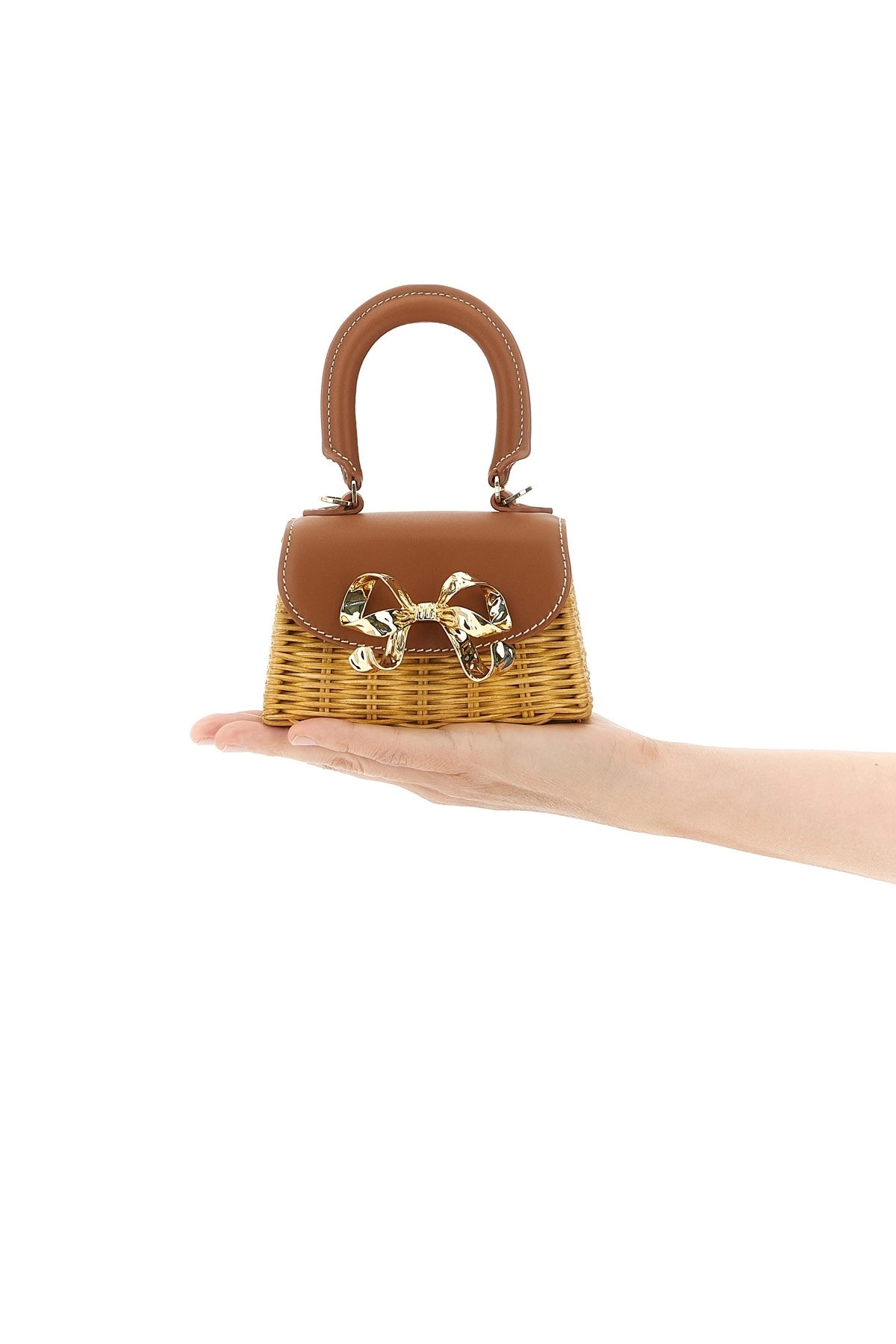 'Rattan micro bow' handbag - 2