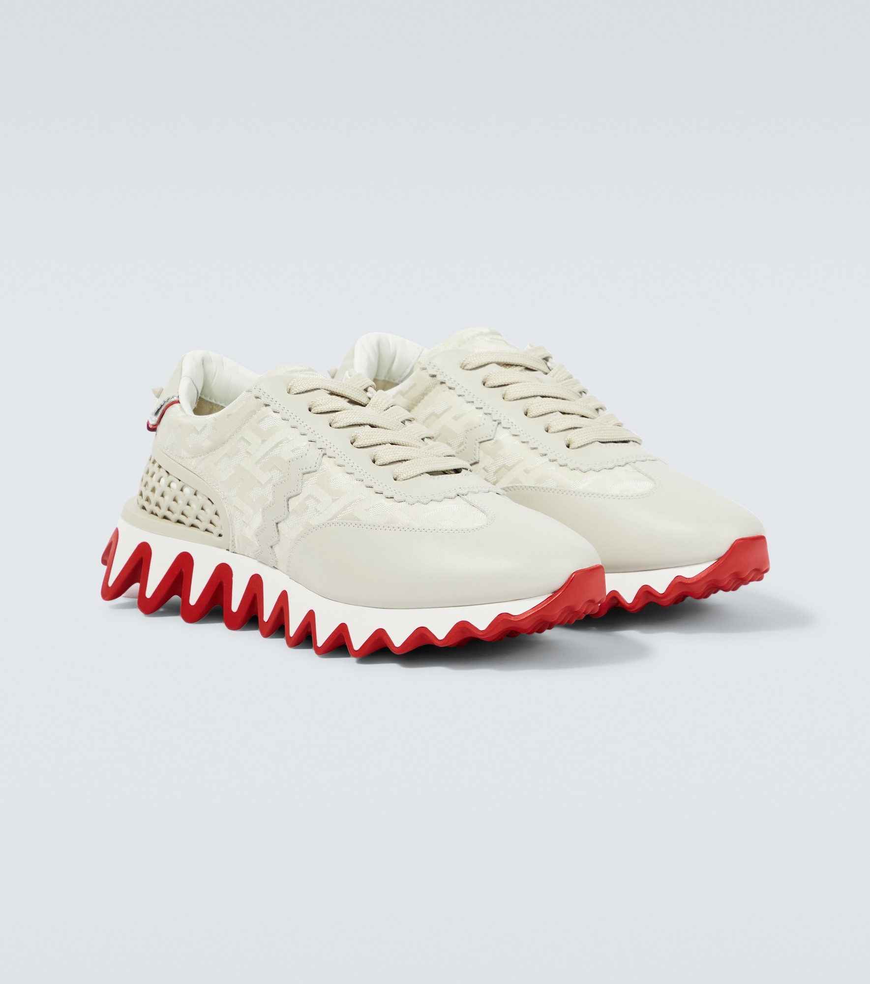 Loubishark leather sneakers - 5