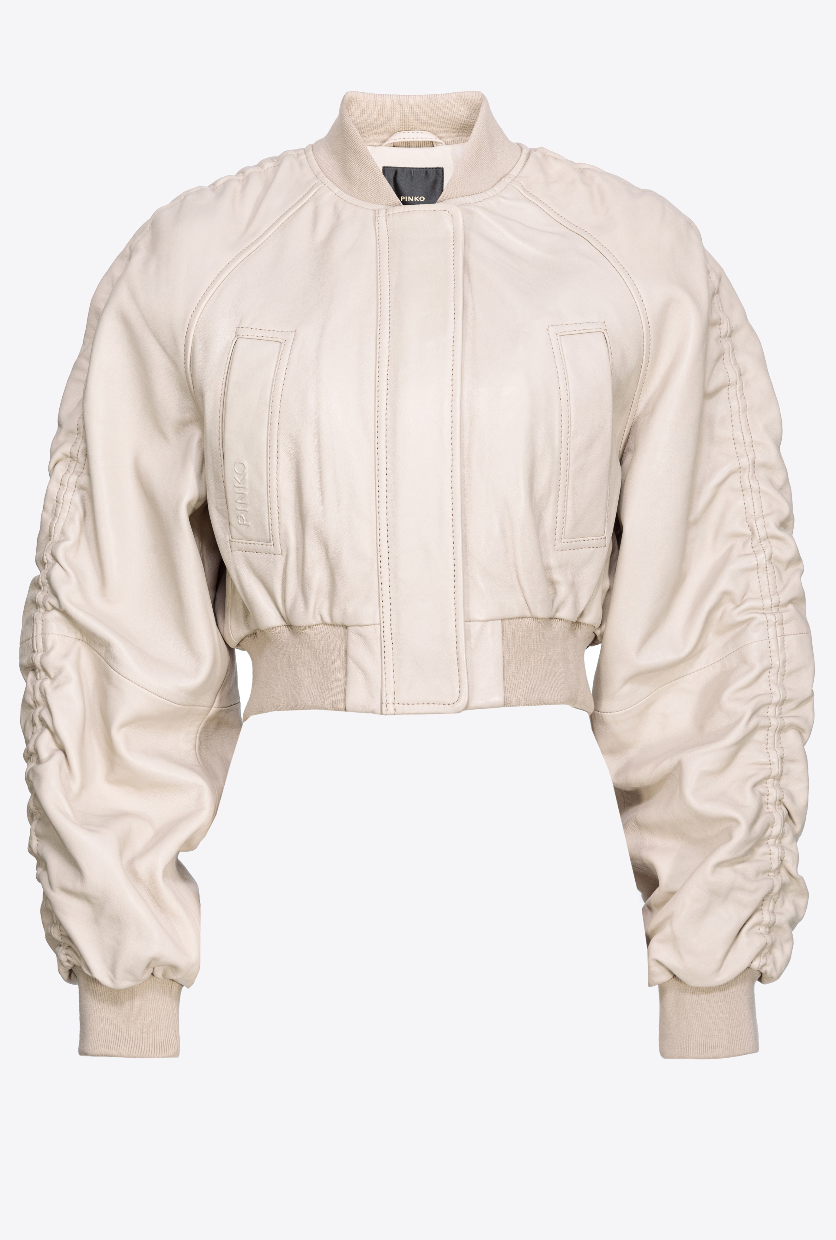 SHORT NAPPA LEATHER BOMBER JACKET - 1