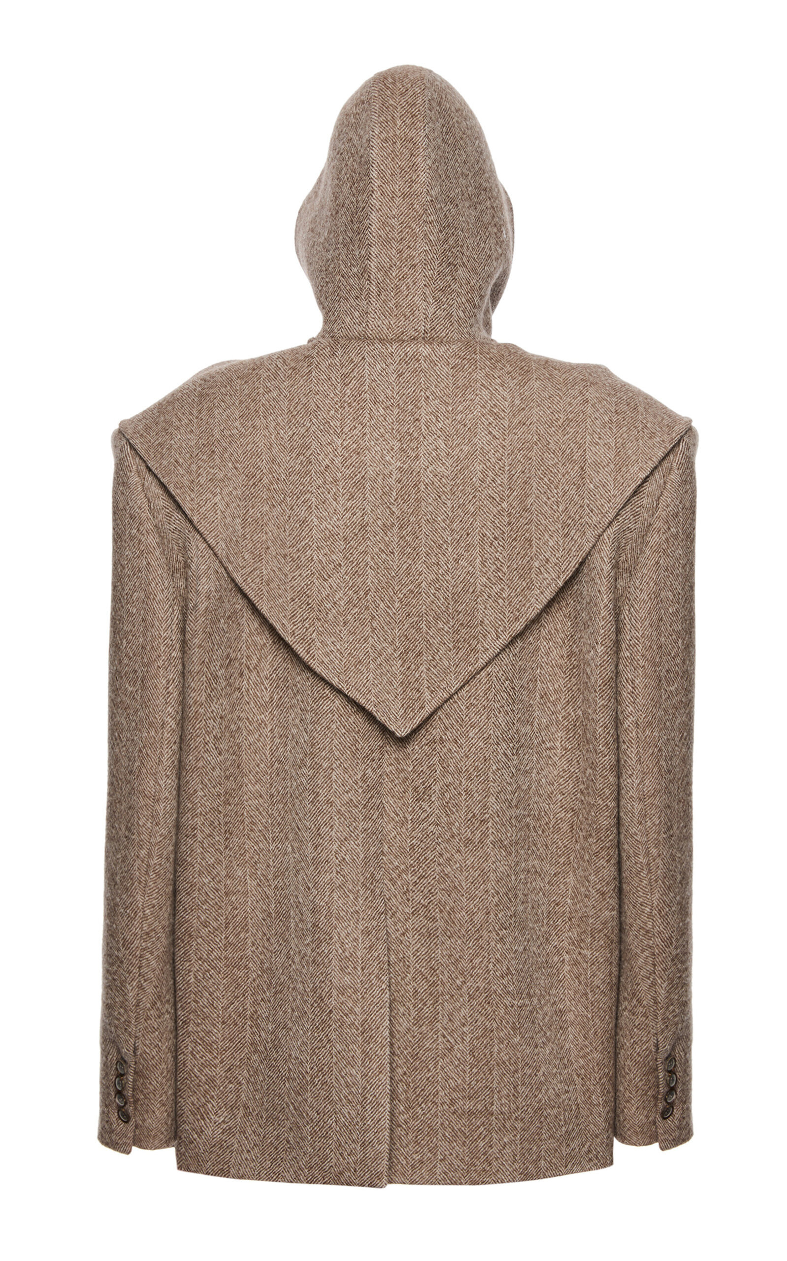 Hooded Wool Coat nude - 2