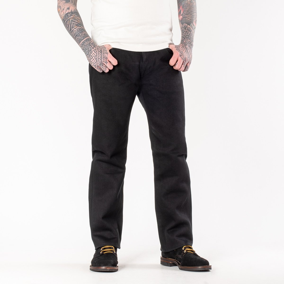 21oz Non-Fade Denim Straight Cut Jeans - Superblack - 2