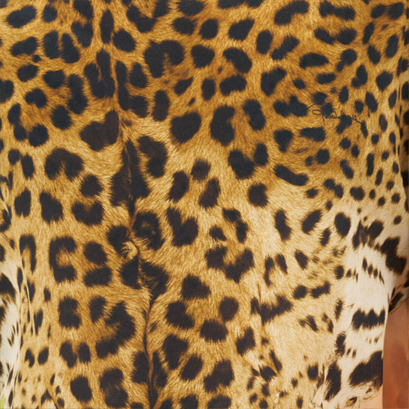 Silk kaftan with Cavalli Pop print 5