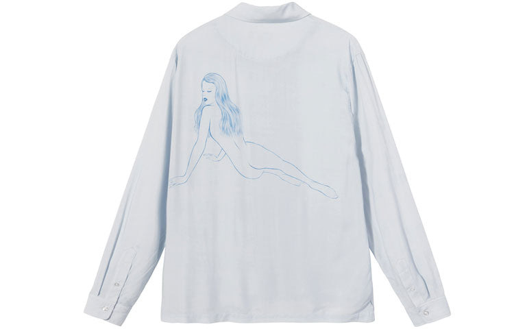 Stussy Pin Up Girl L/S Shirt 'Light Grey' STUSSY-SS21-3 - 2
