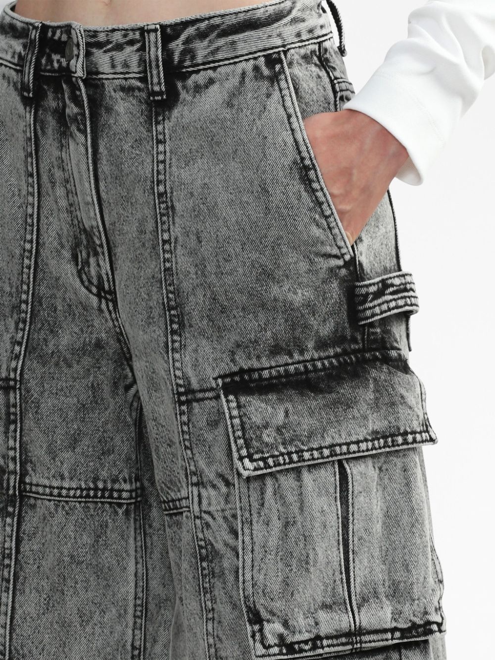 mid-rise wide-leg jeans - 5