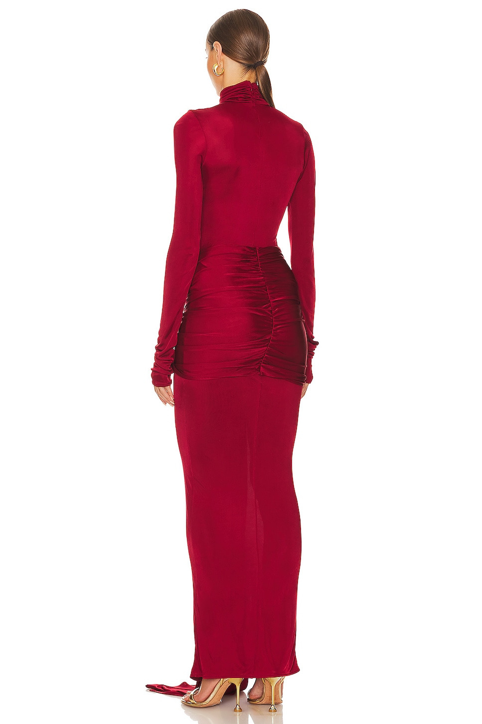 Slinky Jersey Sarong Maxi Dress - 3