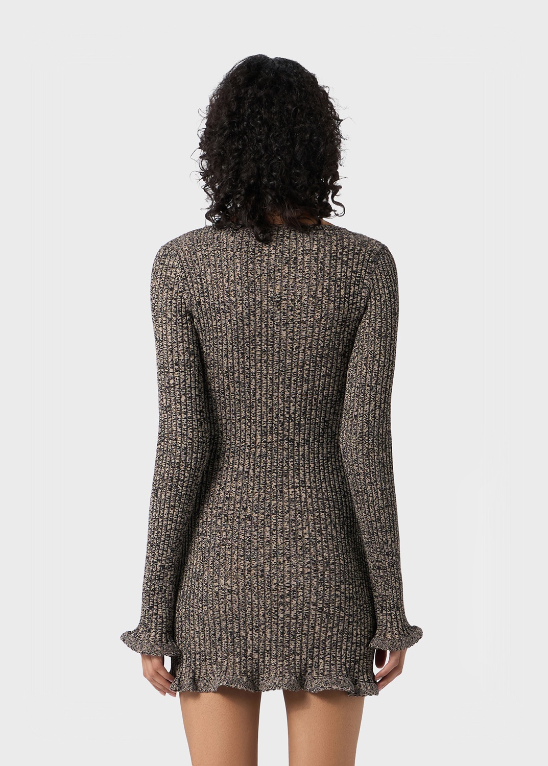 RIBBED KNIT MINI DRESS - 4