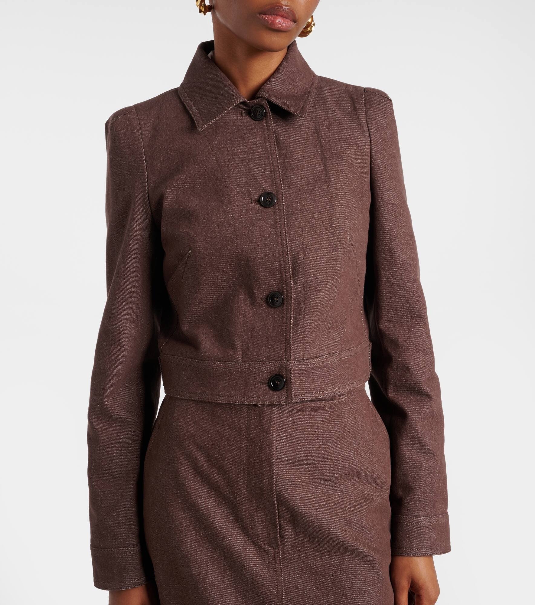 Carpa cropped cotton jacket - 6