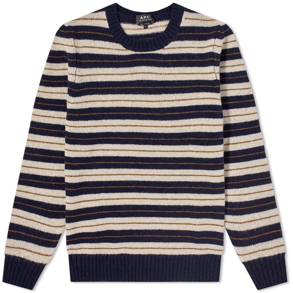 A.P.C. Toni Stripe Crew Knit - 1