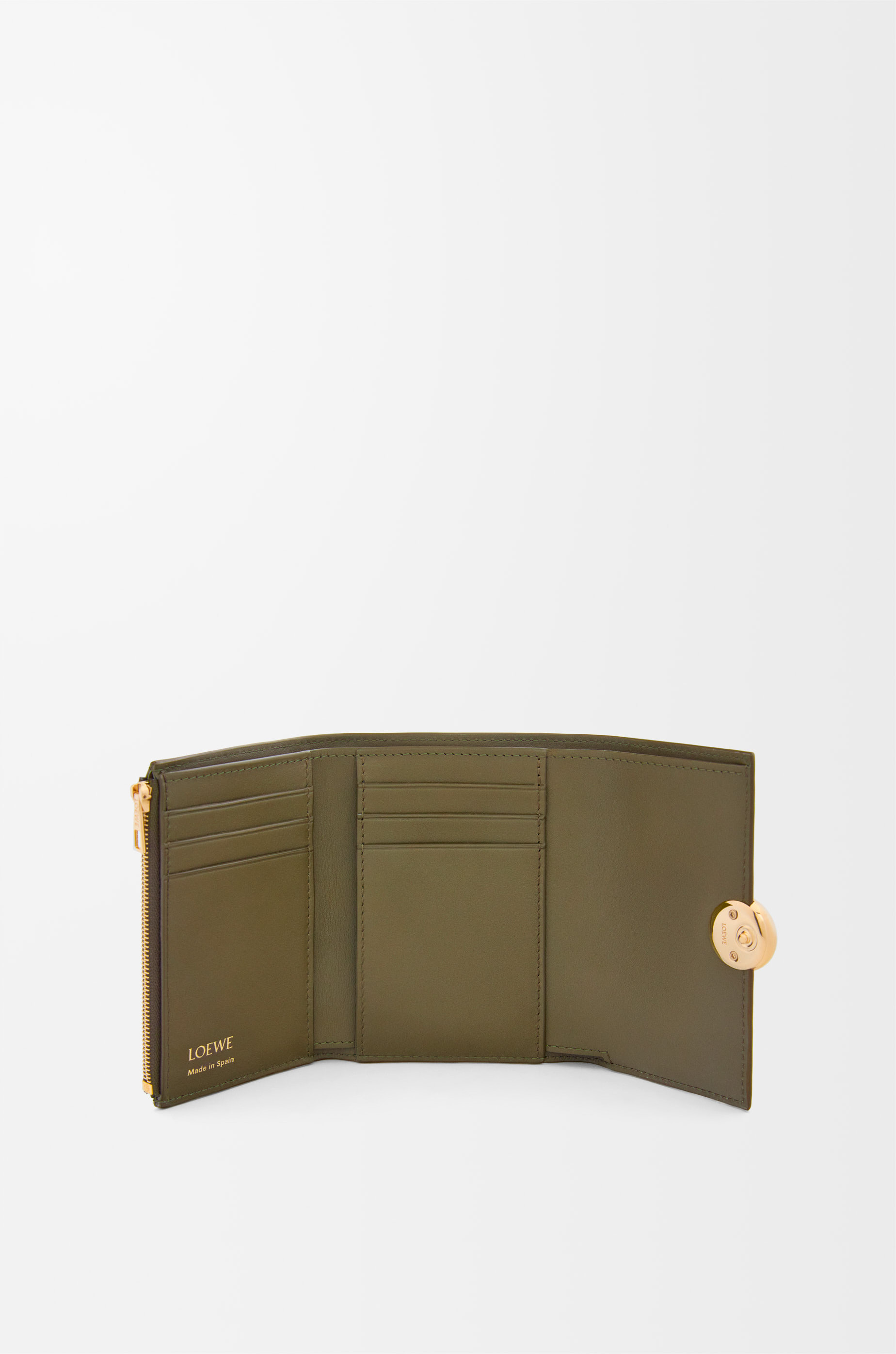Pebble small vertical wallet in pebble grained calfskin - 2