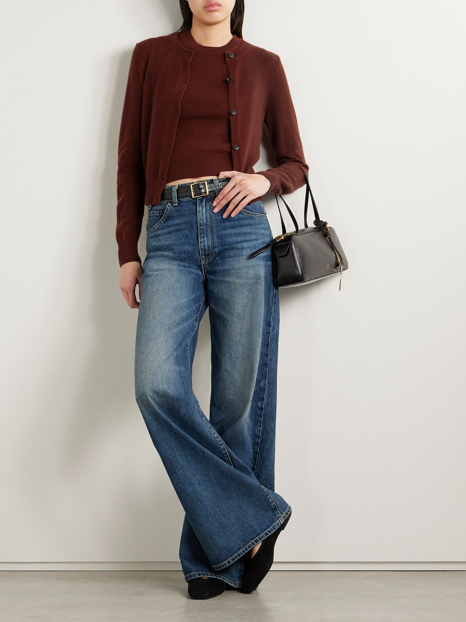 May cropped cashmere tank Burgundy - 2