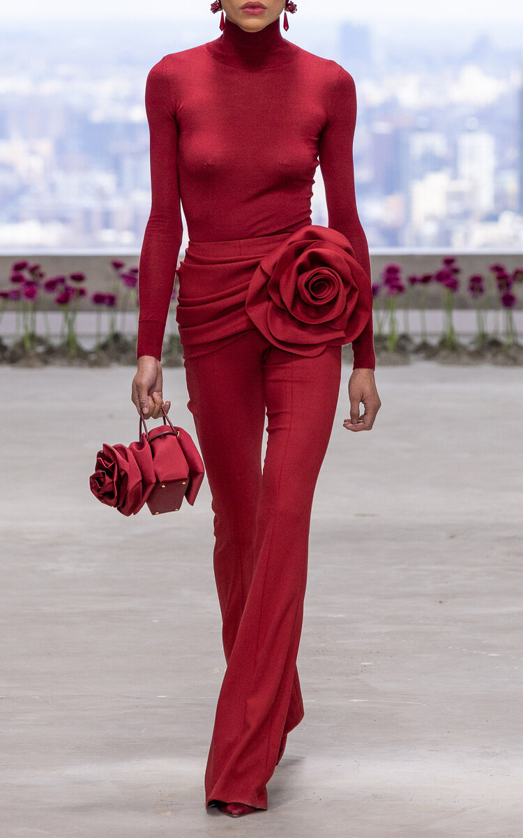 Turtleneck Wool-Silk Sweater red - 5