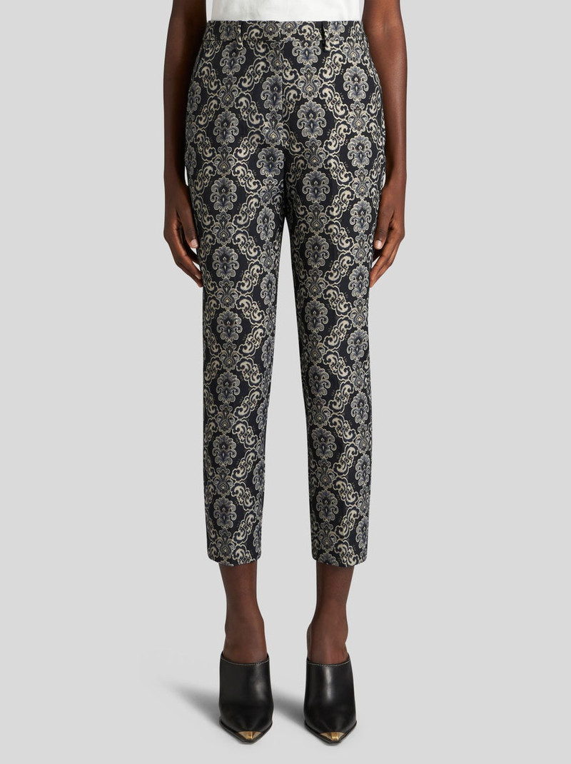 Etro JACQUARD CIGARETTE TROUSERS outlook