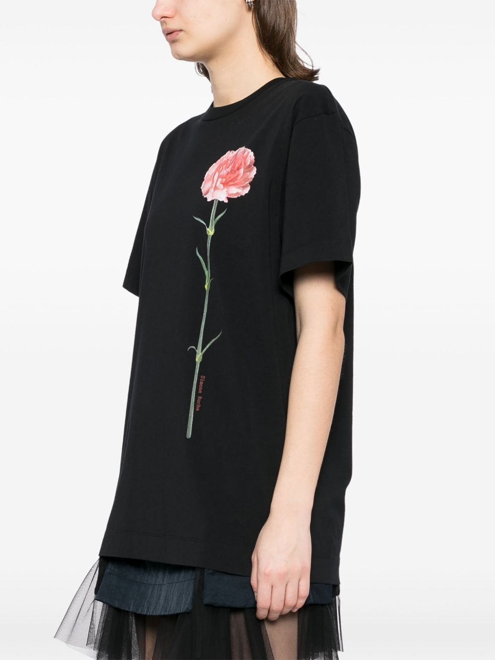 floral print T-shirt - 3