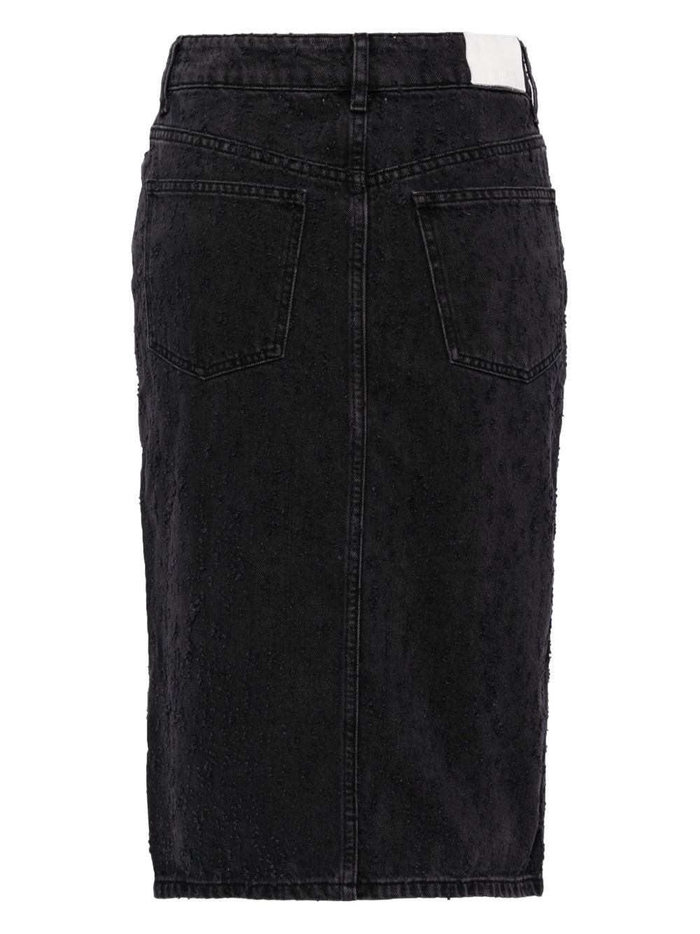 logo-patch cotton skirt - 2
