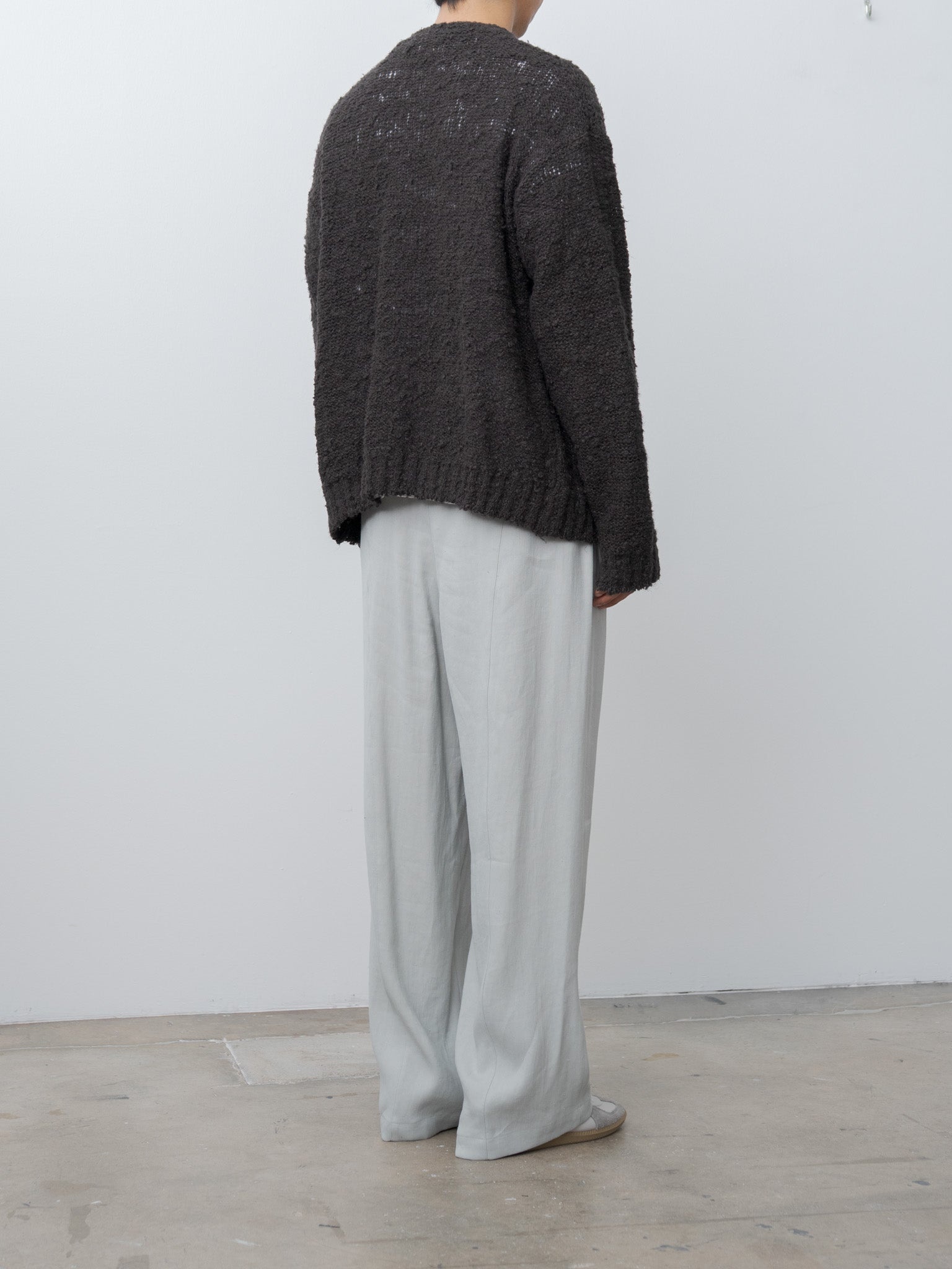 Linen Slub Cardigan - Brown - 5