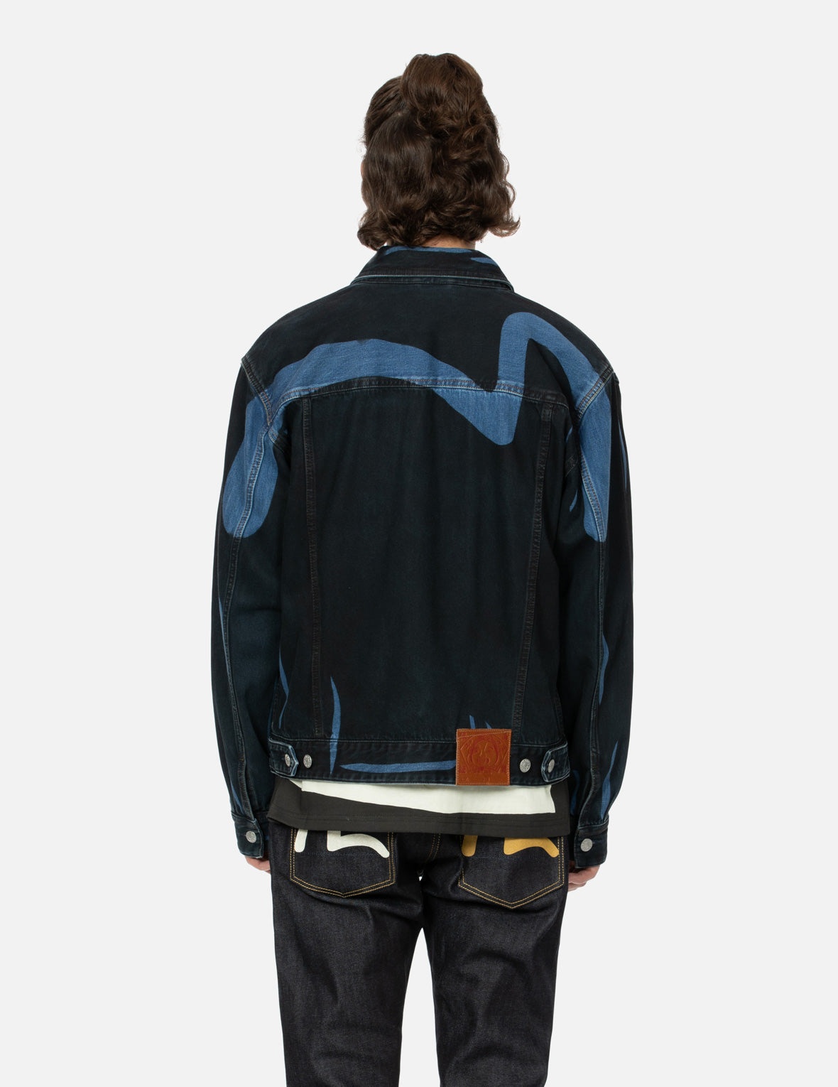 OVERDYE LOGO AND SEAGULL RELAX FIT DENIM JACKET - 7