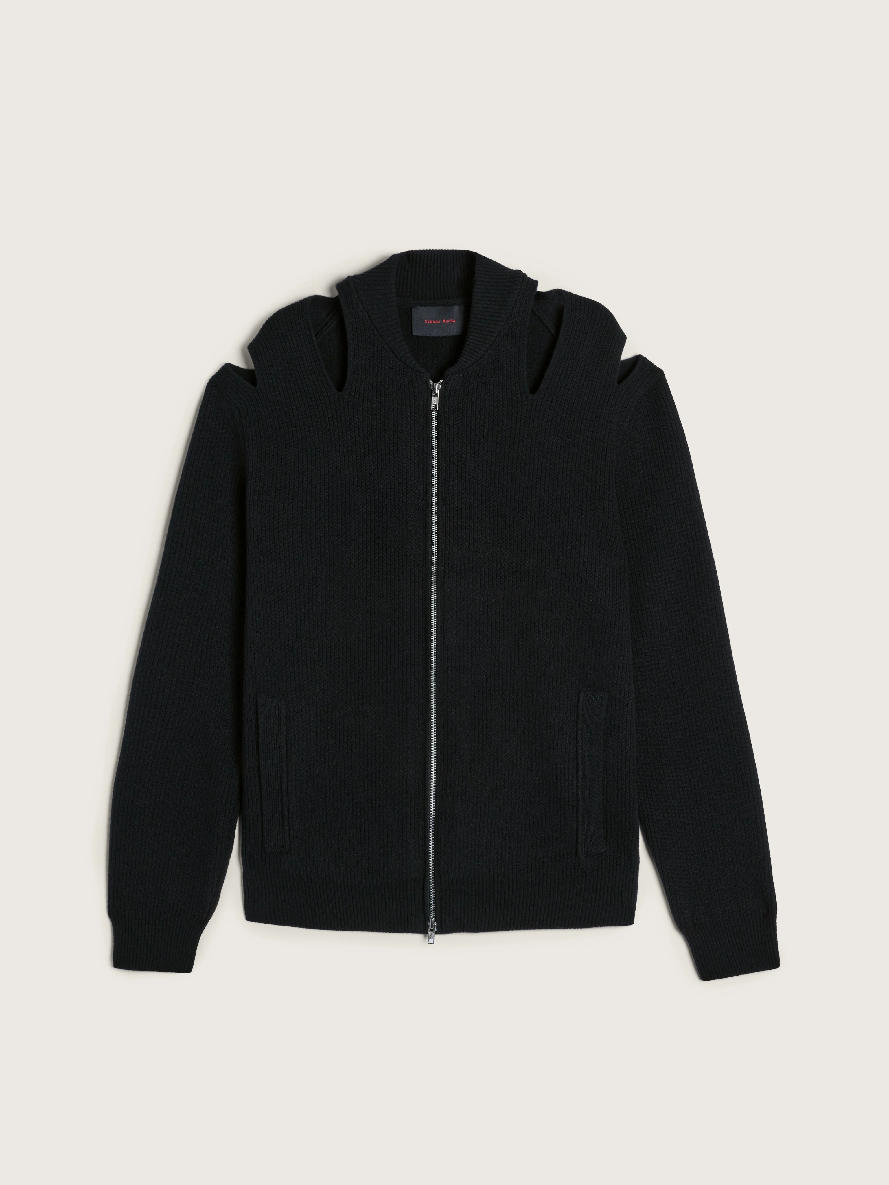 Merino Slash Zip Cardigan - 1
