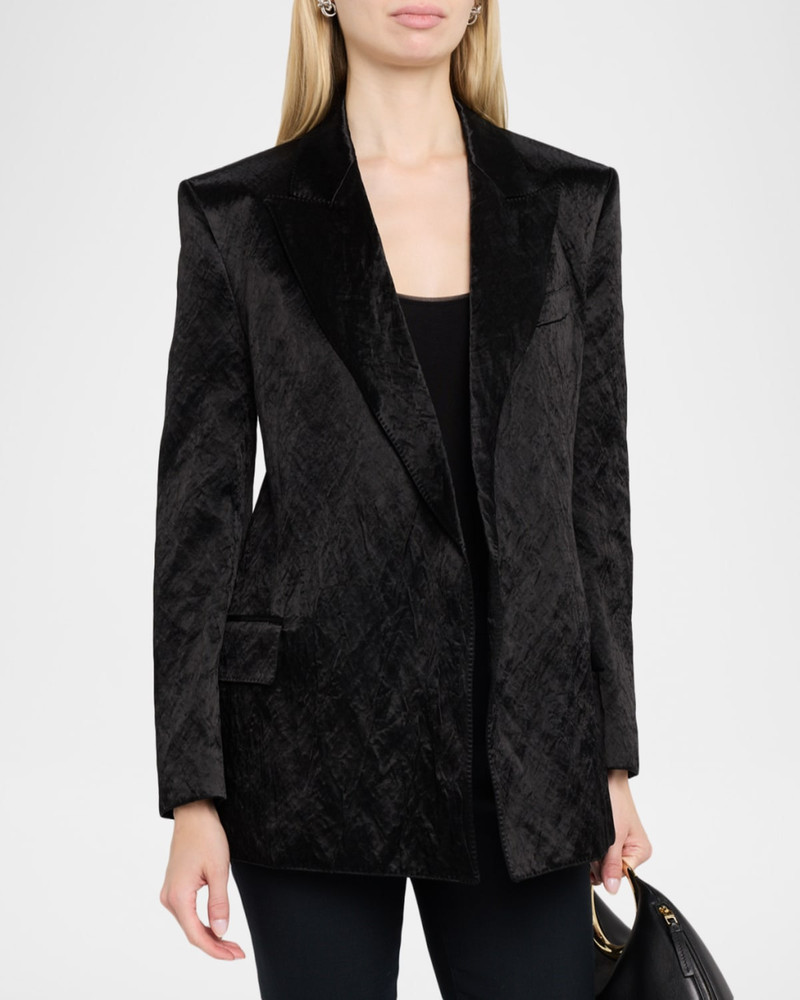 Winslow Double-Breasted Crinkle Metallic Cotton Jacket 4
