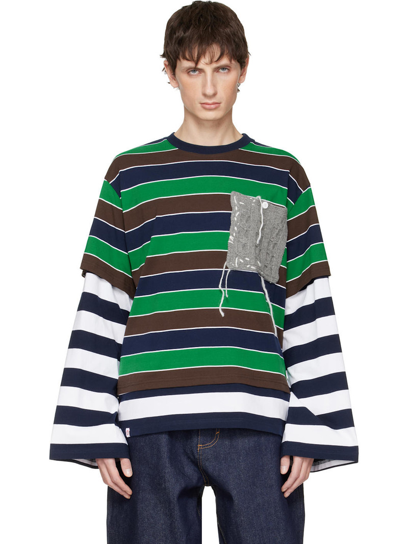 Multicolor Patch Long Sleeve 2-In-1 T-shirt 1