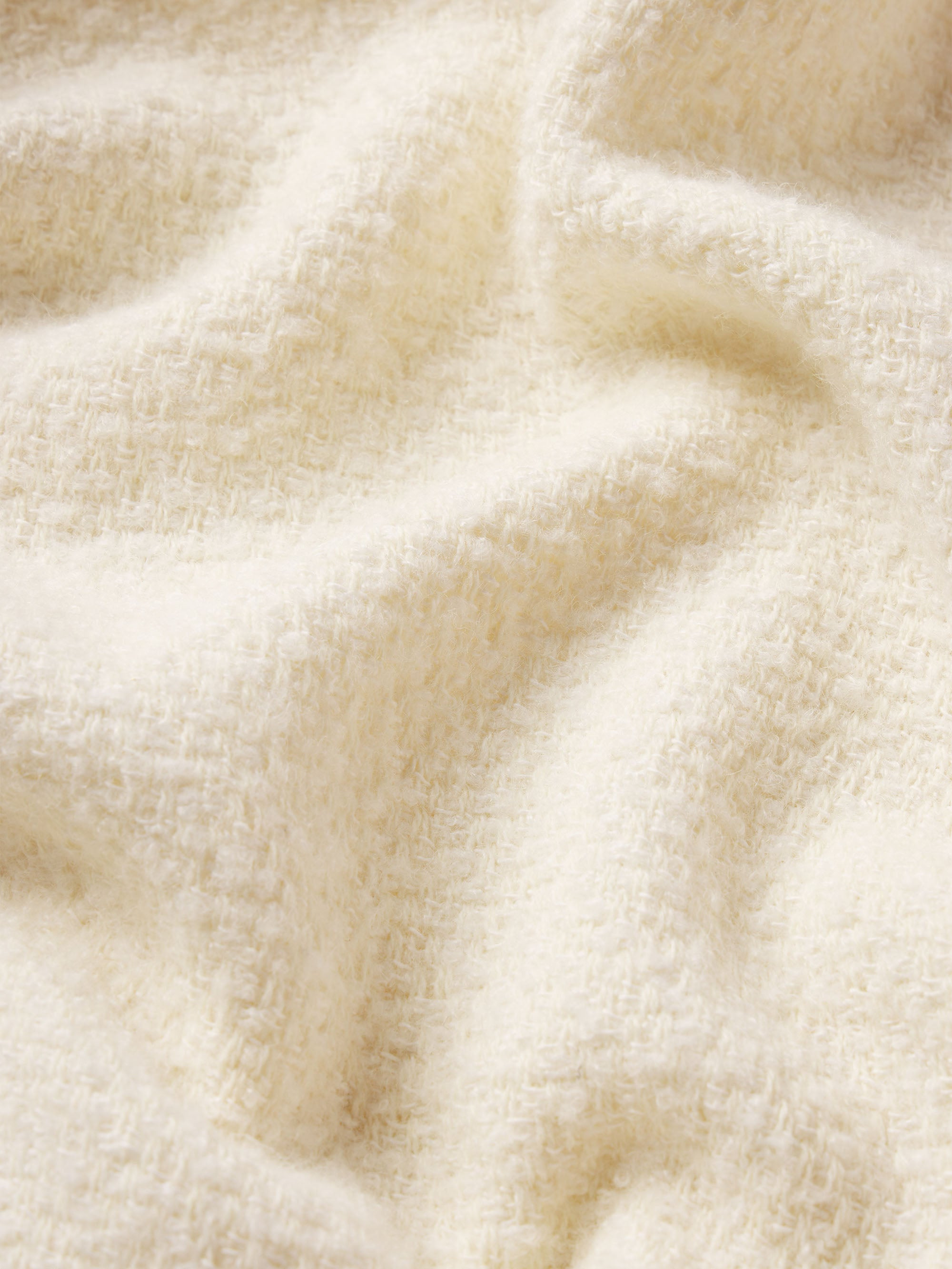 Tweed Overshirt in Warm White - 4