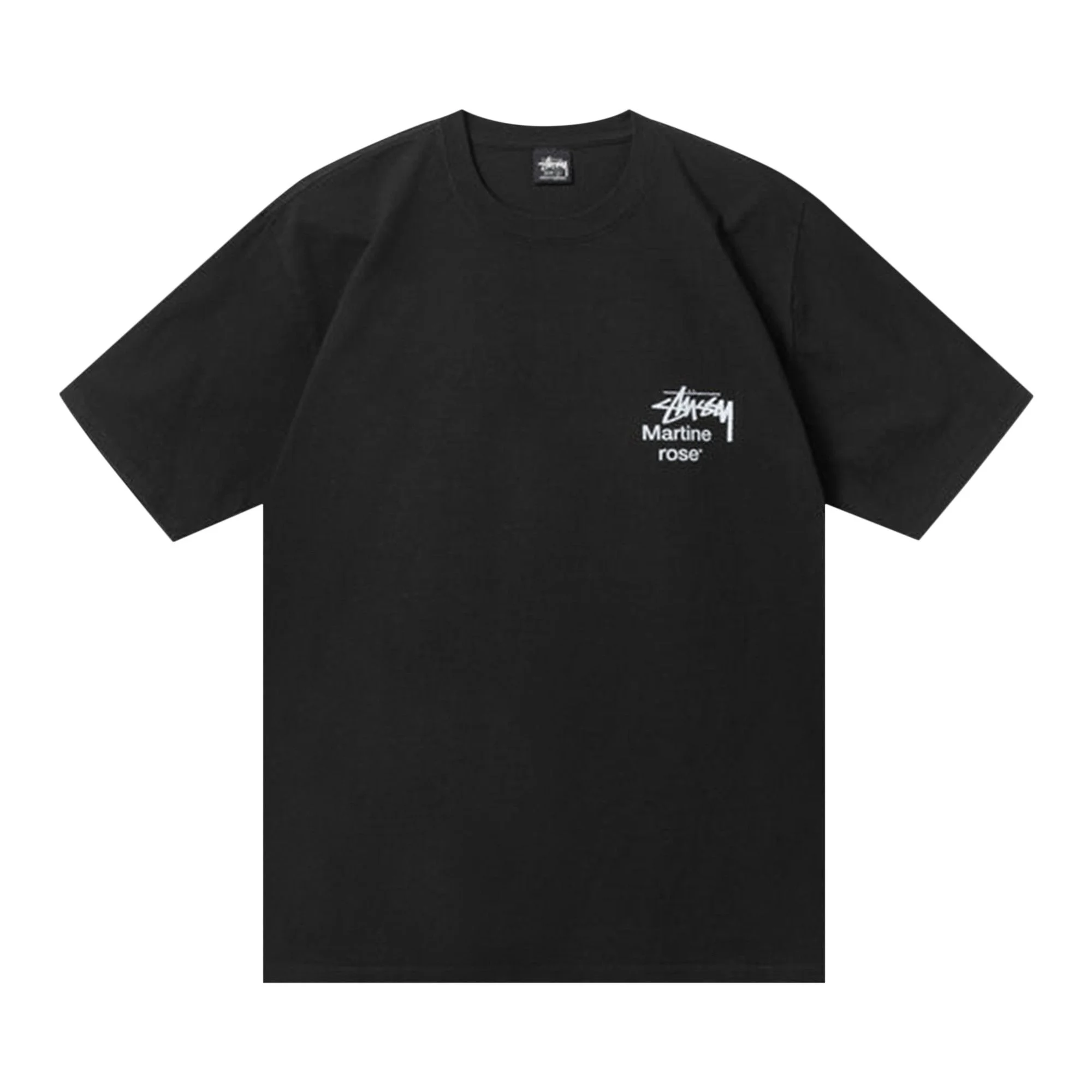 Stussy x Martine Rose Collage Pigment Dyed Tee 'Black' - 1