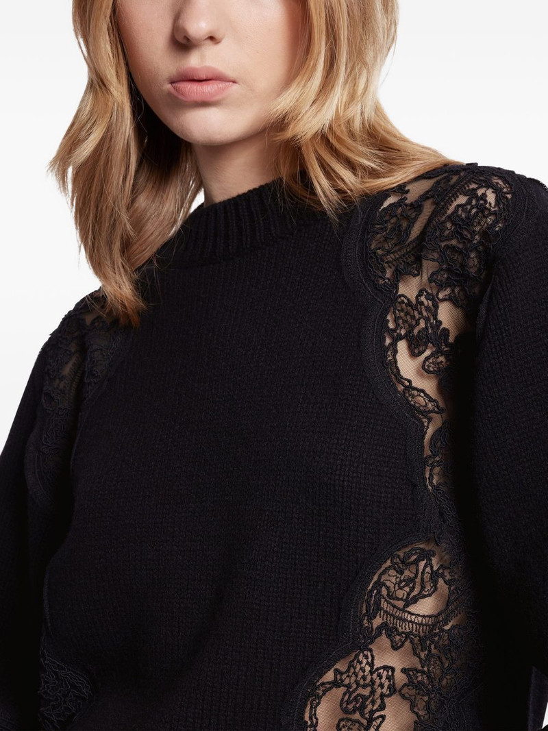 lace-panel sweater 3