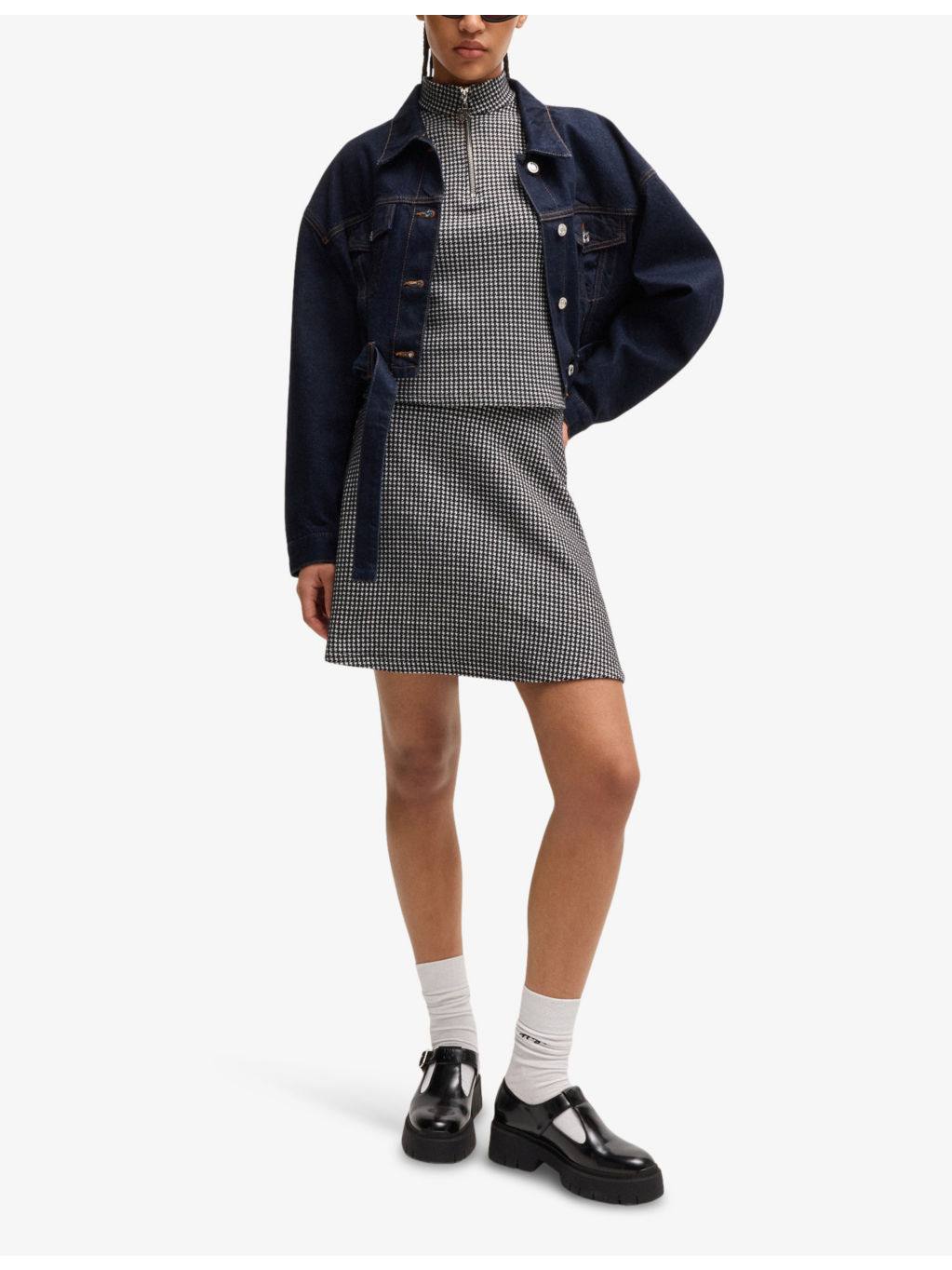 Jacquard slim-fit high-rise stretch-jersey mini skirt - 2