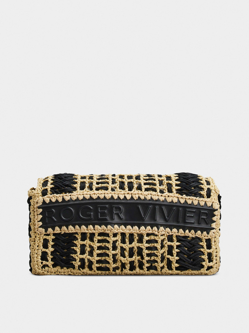 Viv' Choc Twist Bag in Raffia 5