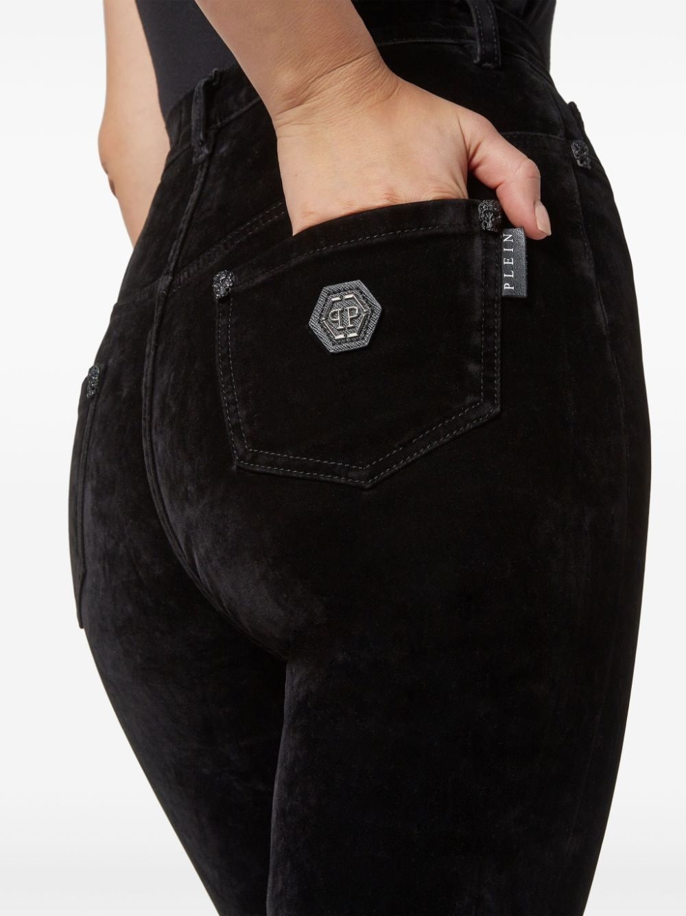 logo-appliqué skinny jeans - 5