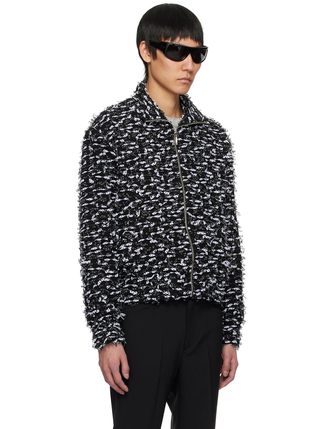Black & White Ribbons Track Jacket - 2