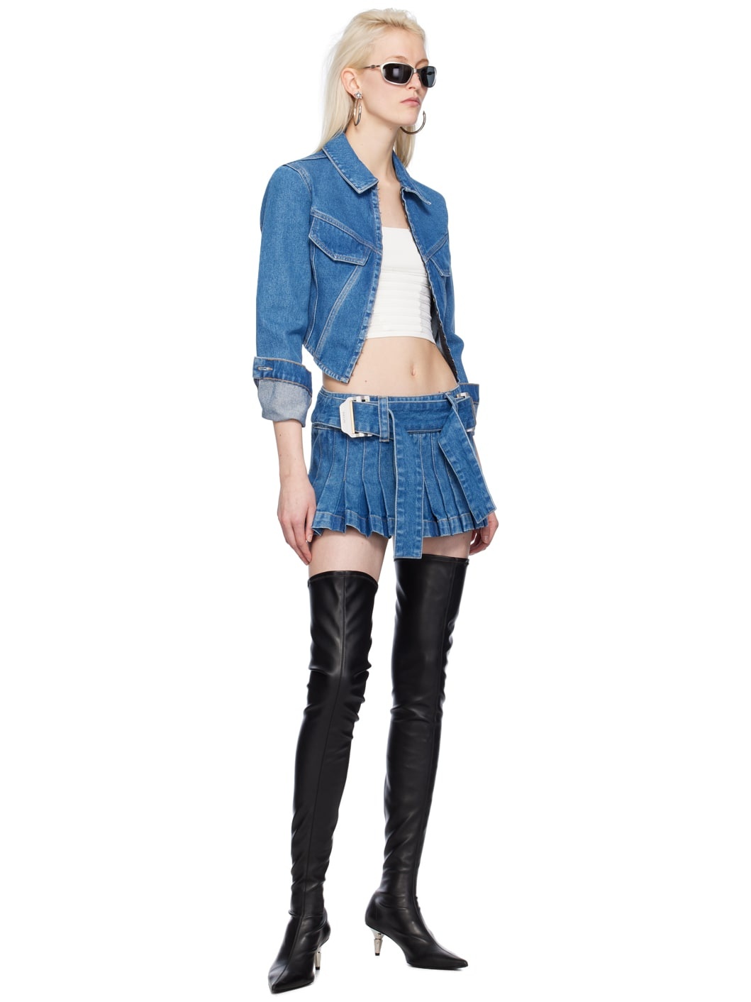Blue Corset Denim Jacket - 4