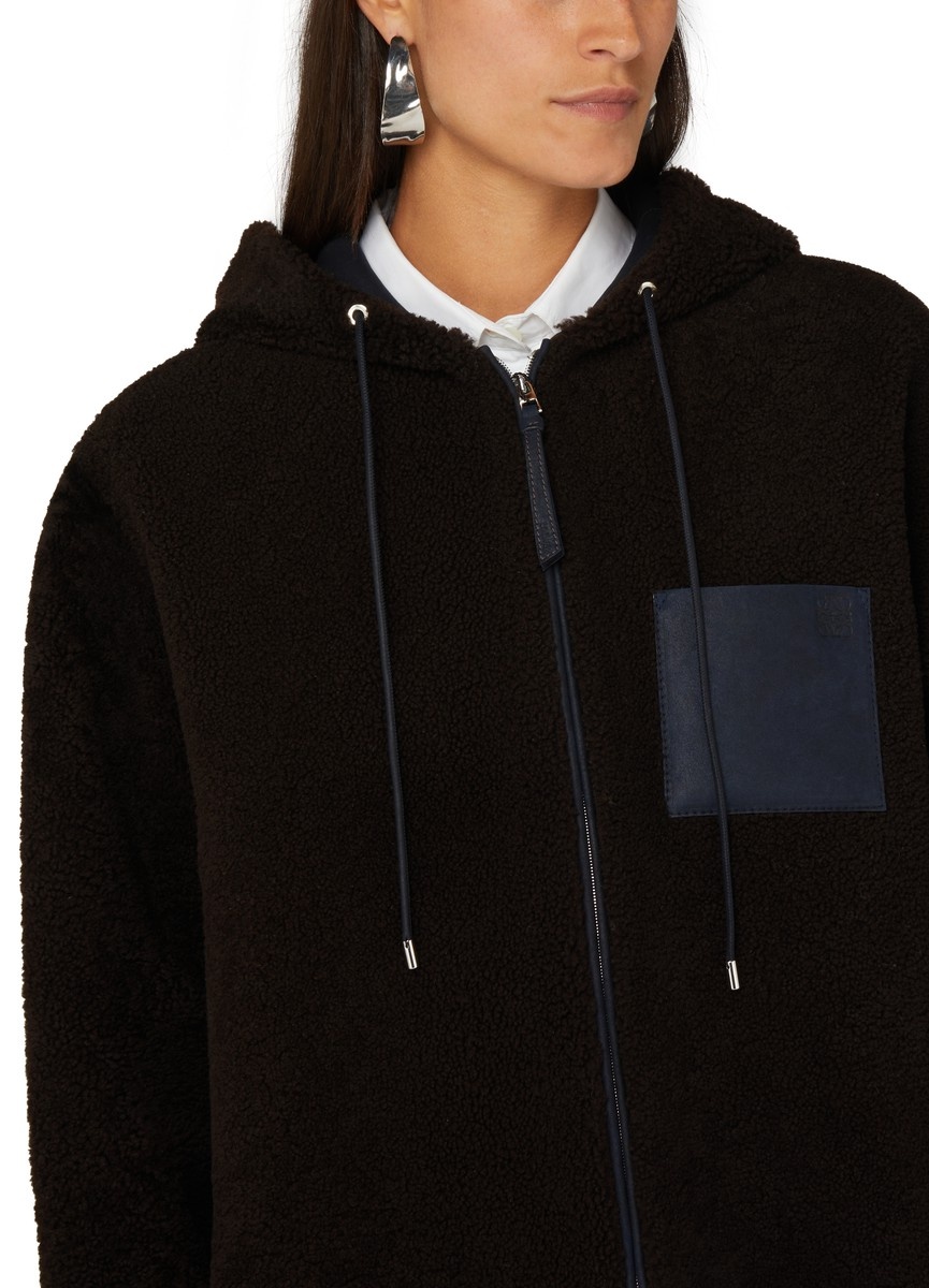 Shearling hooded jacket - 4