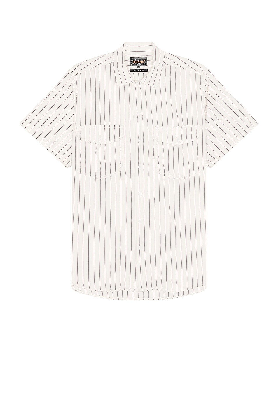Work Short Sleeve Stripe Shirt - 1