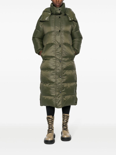 Yves Salomon logo-patched padded coat outlook