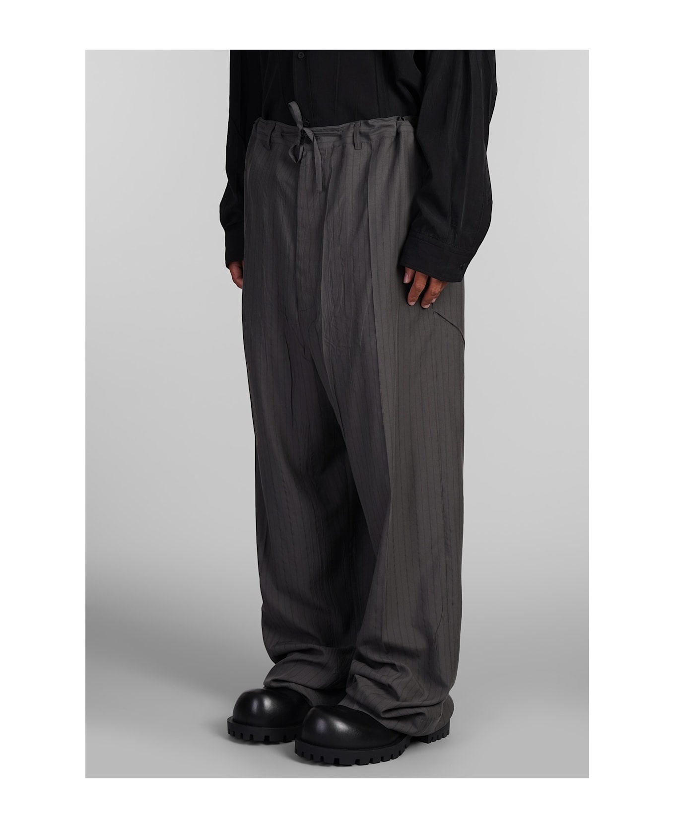 Pants In Green Wool And Polyester - 4