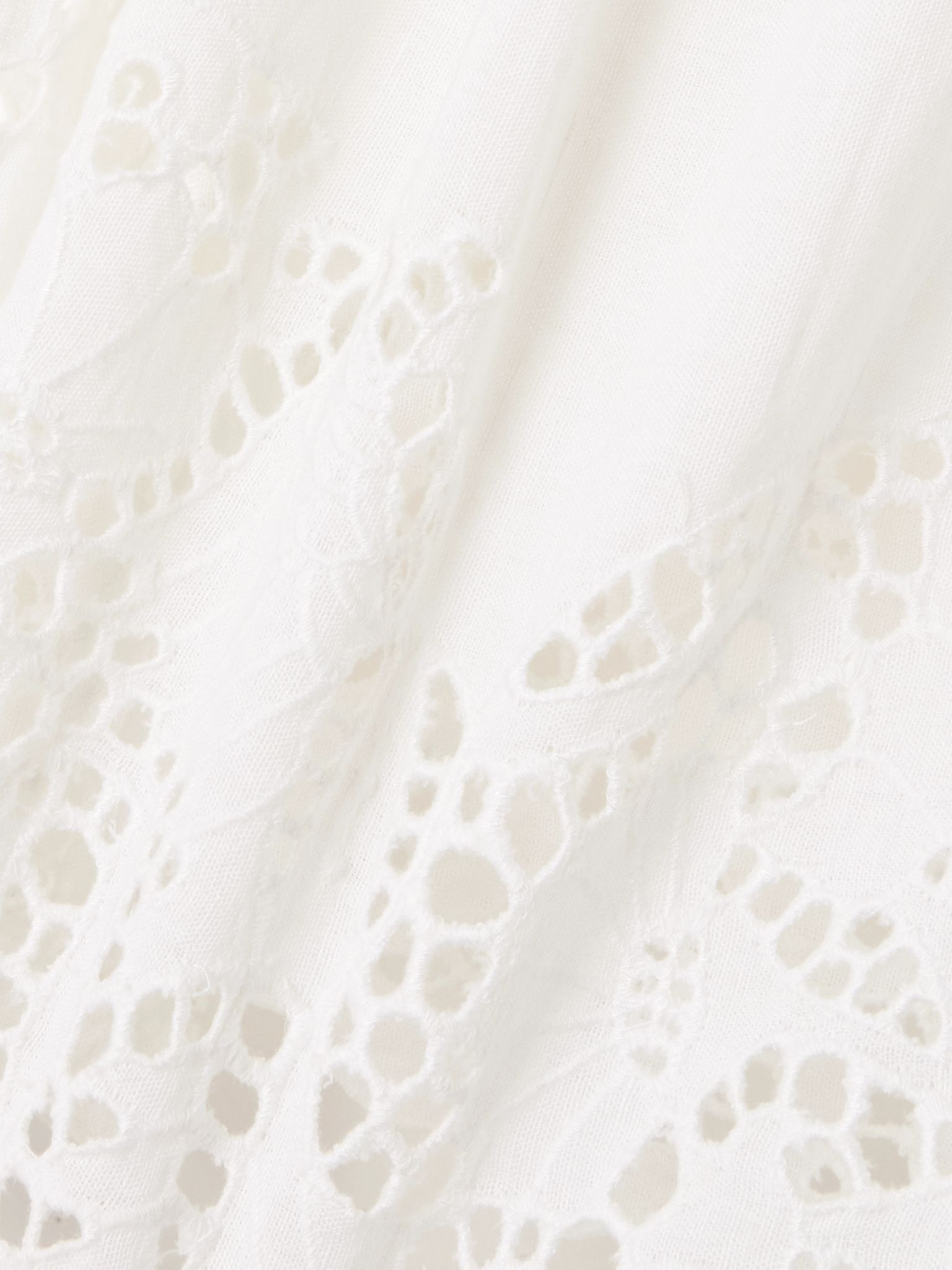 Scarletta pleated broderie anglaise linen and cotton-blend blouse Off-white - 4