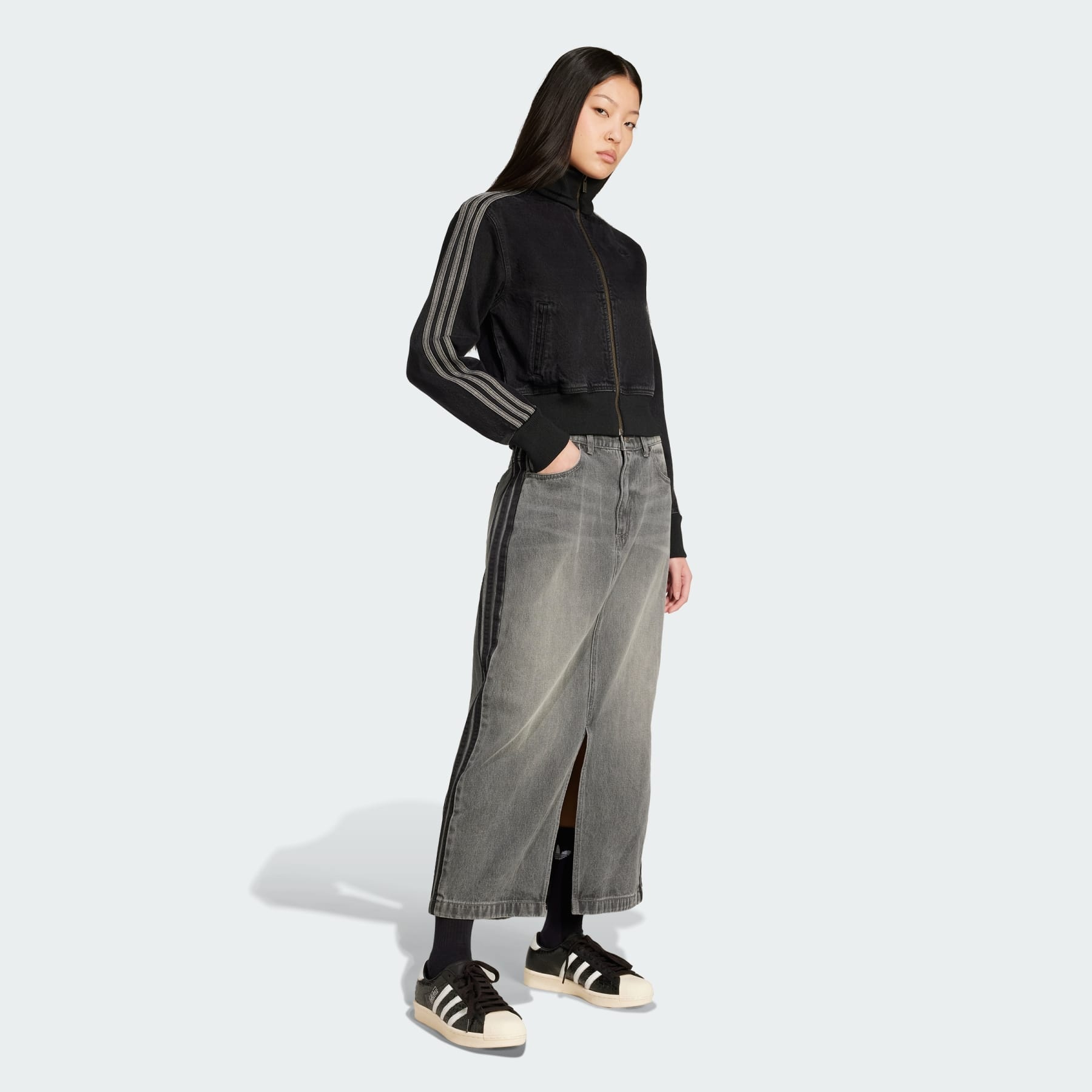 Adicolor 3-Stripes Denim Pencil Skirt - 4