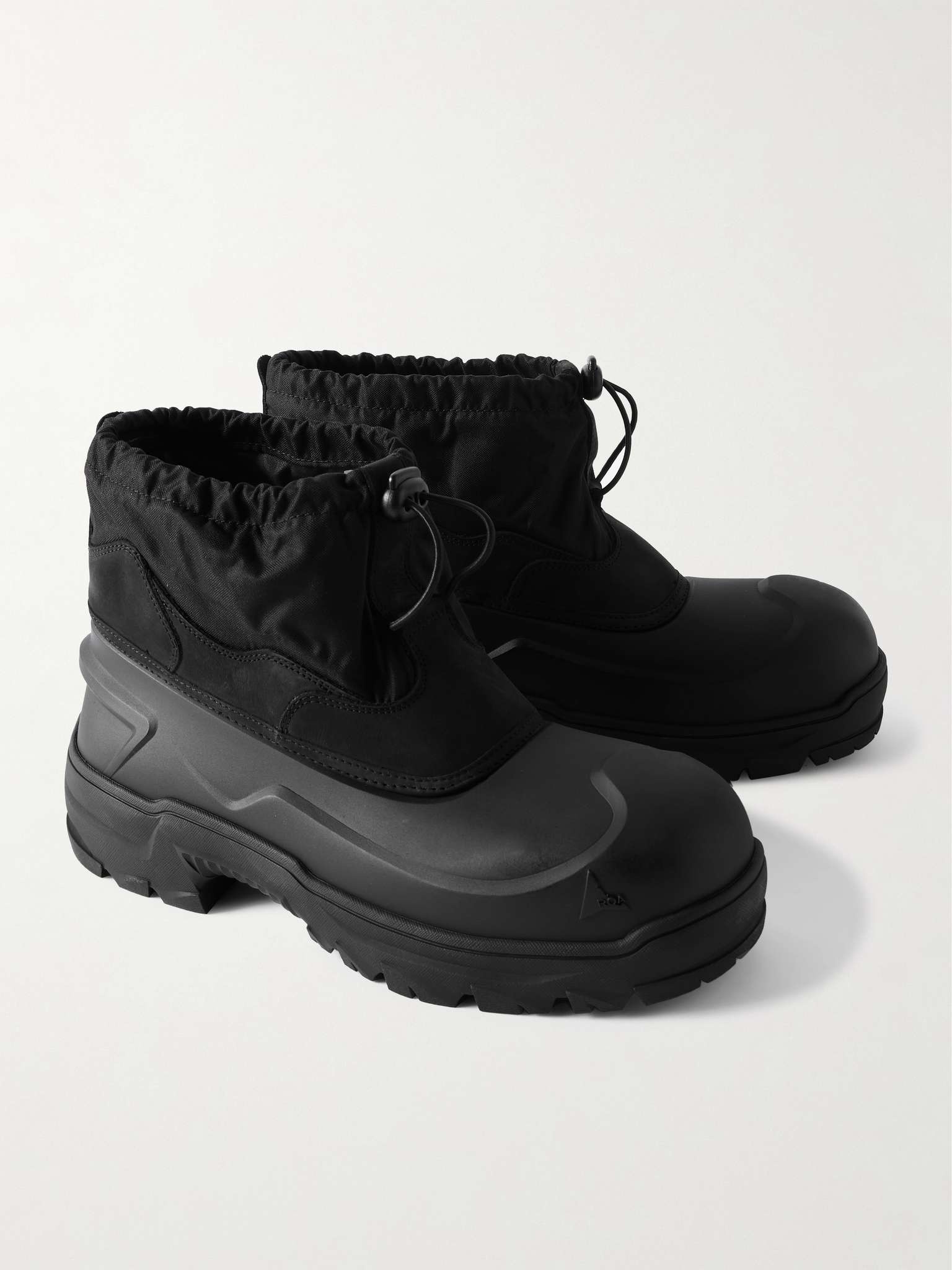 Nubuck-Trimmed Shell and Rubber Boots - 4