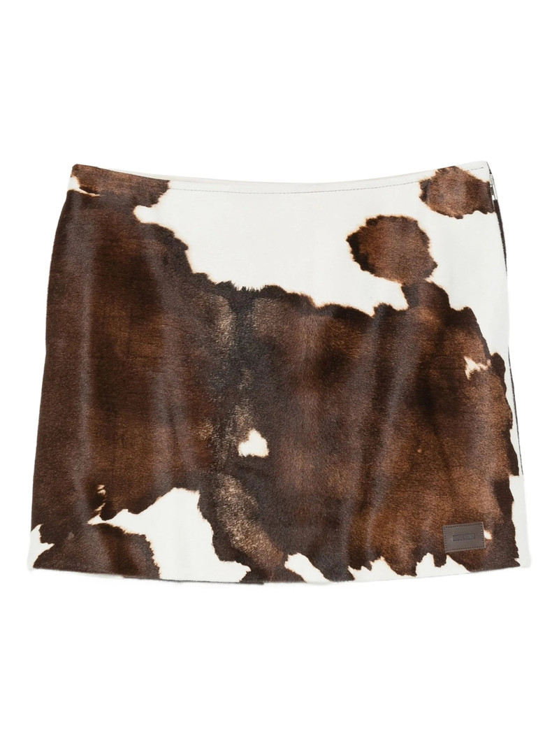 Moschino Cow-print Mini Skirt 1