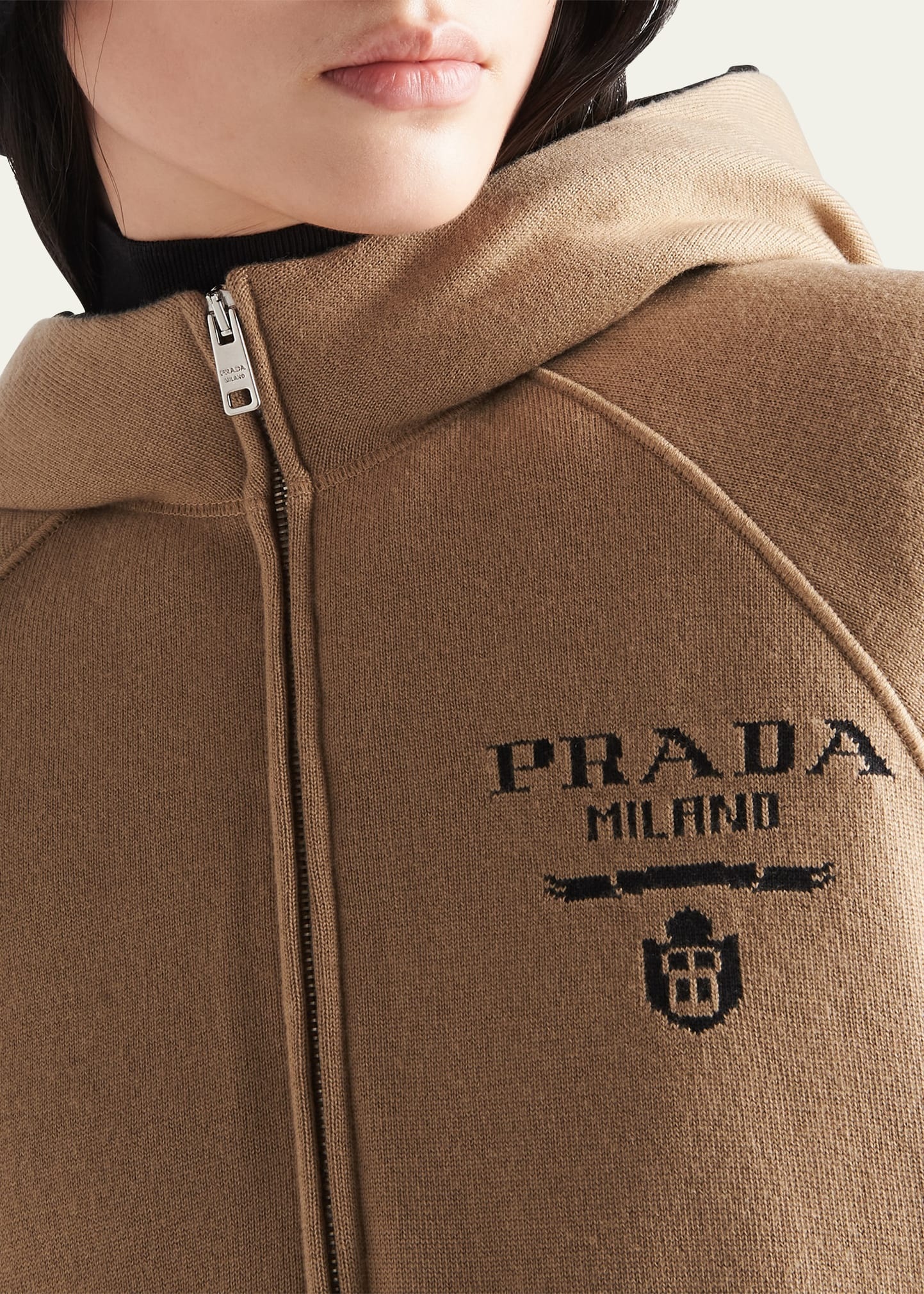 Cashmere Hooded Sweatshirt with Logo Detail - 5