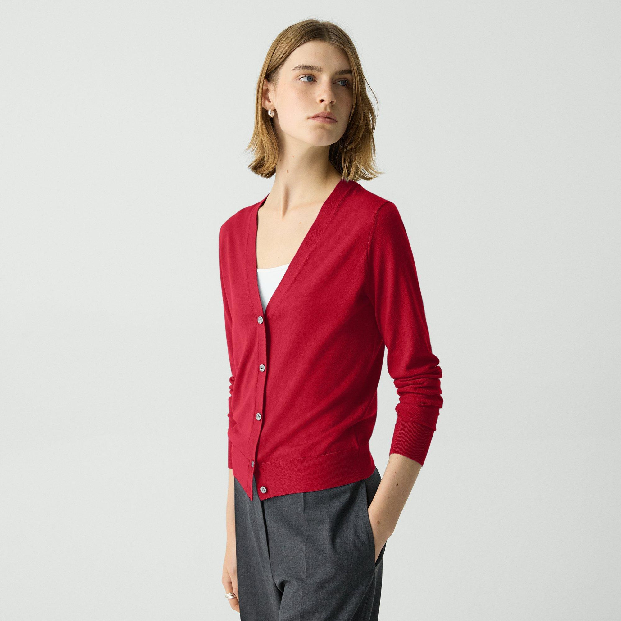 V-Neck Cardigan in Regal Wool - 2