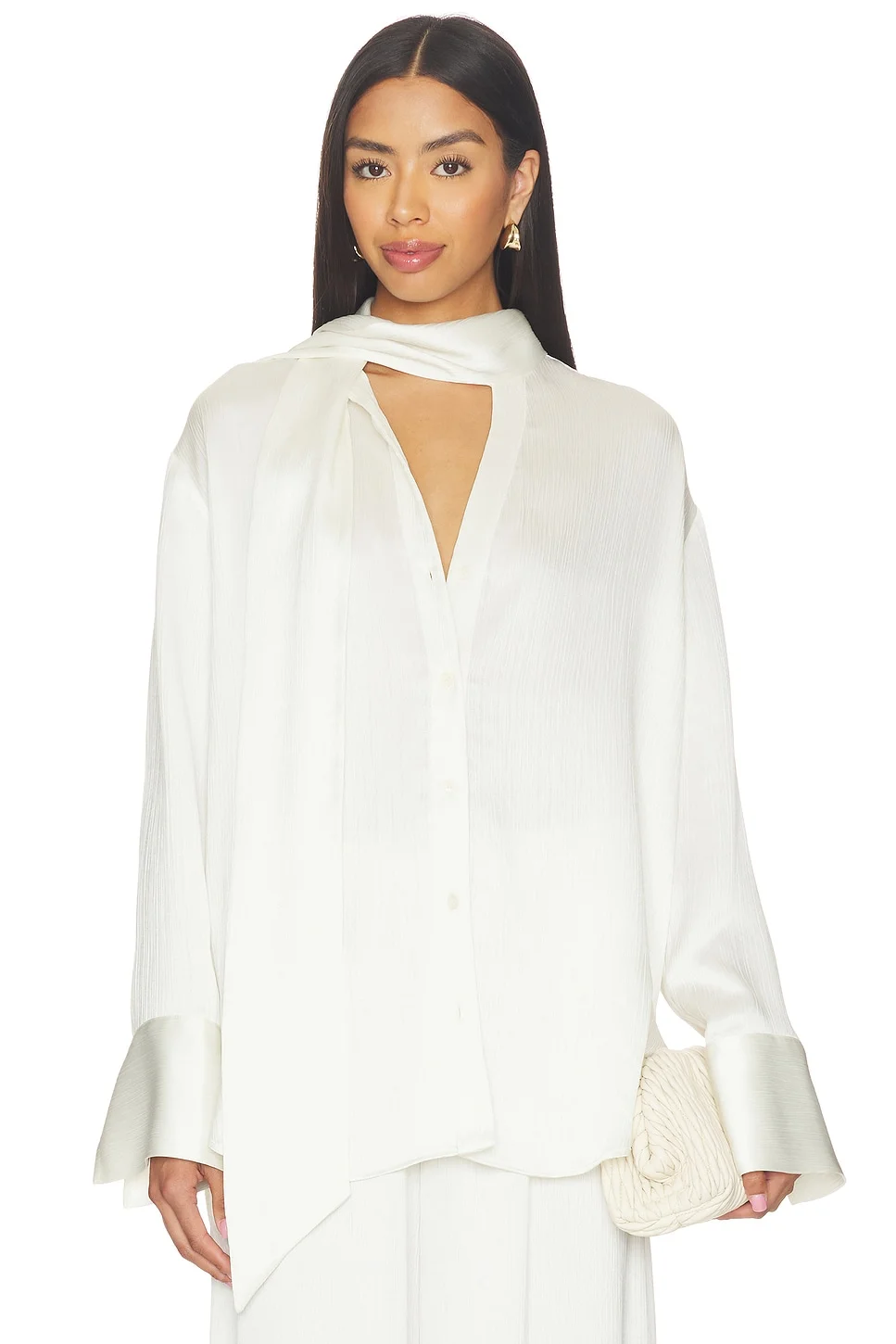 Huxley Long Sleeve Scarf Shirt - 1