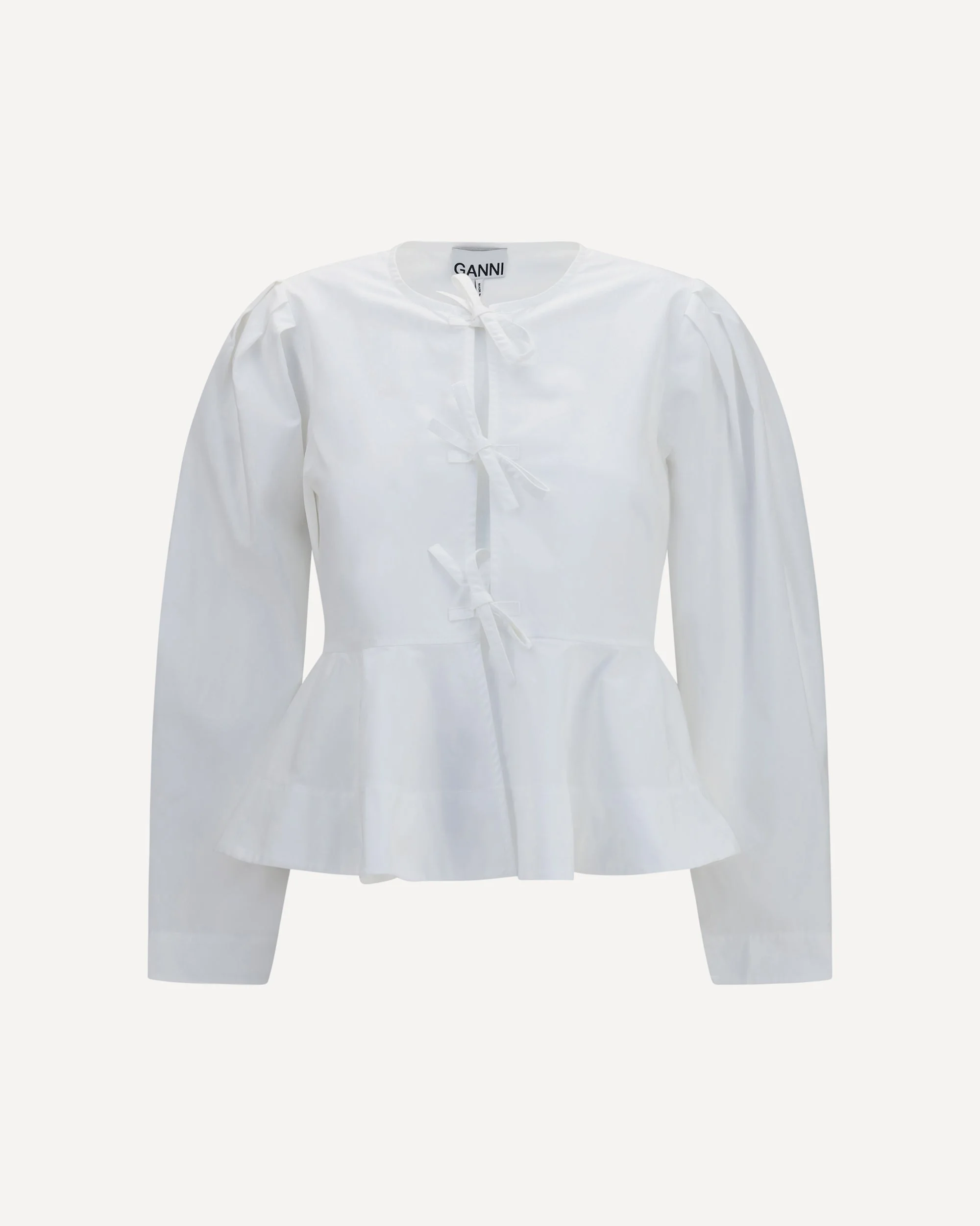 Cotton poplin Blouse with bows - 1