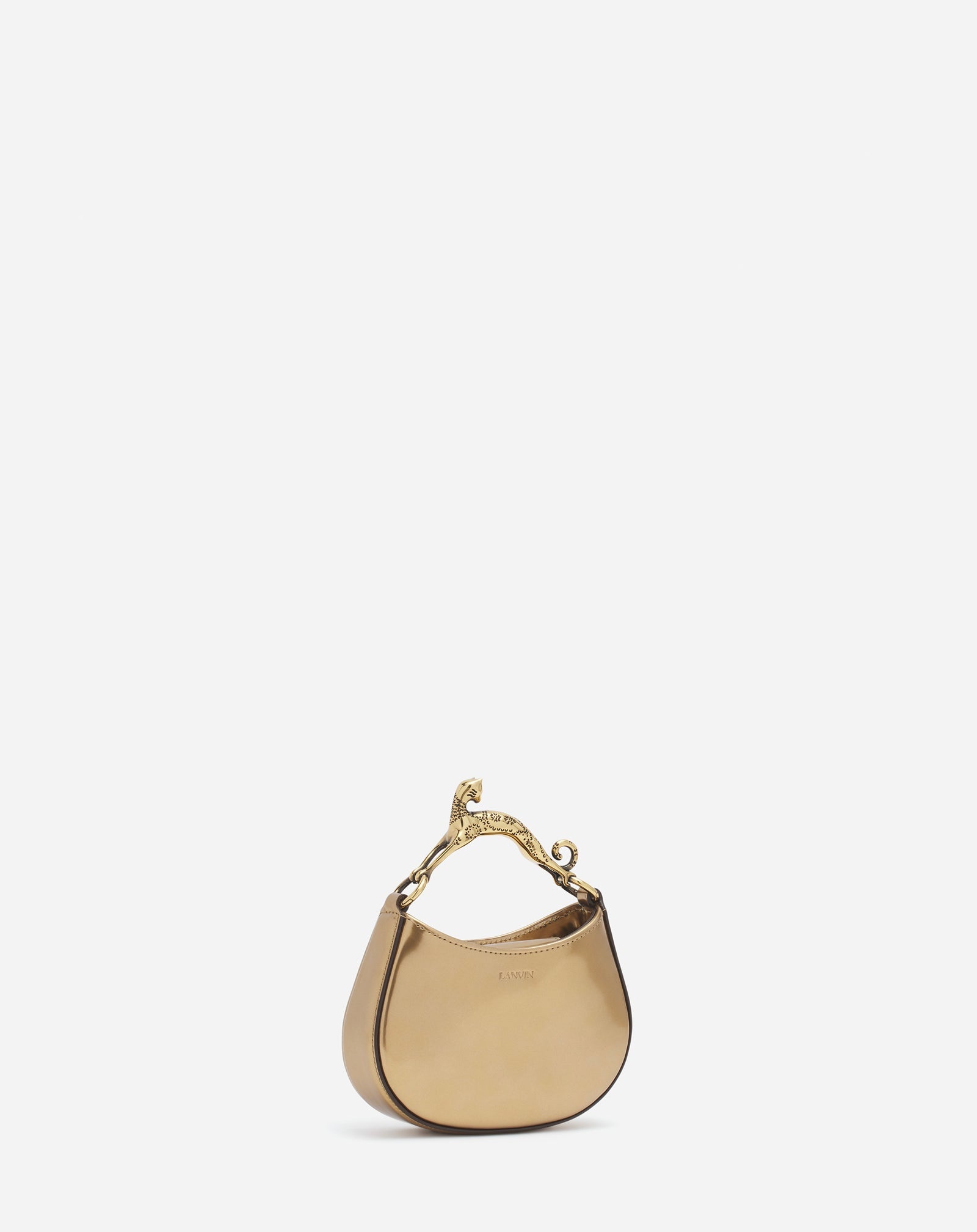 METALLIC LEATHER NANO HOBO CAT BAG - 2