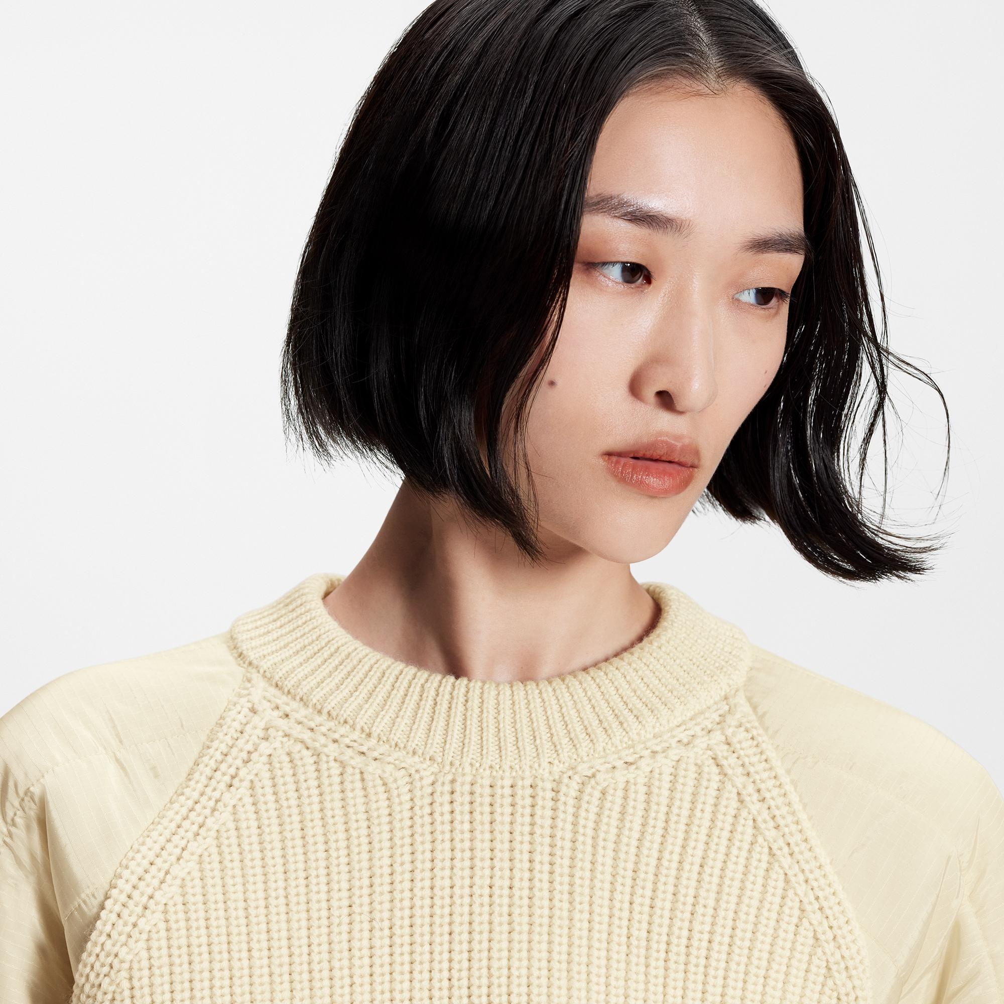 Nylon Sleeve Knit Pullover - 4