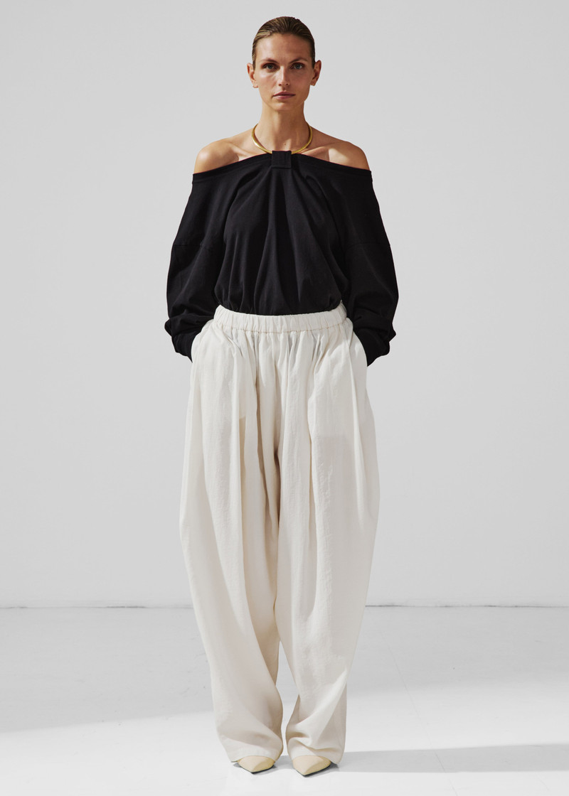 DARKPARK Darkpark Erin Necklace Off-Shoulder Top - Black outlook